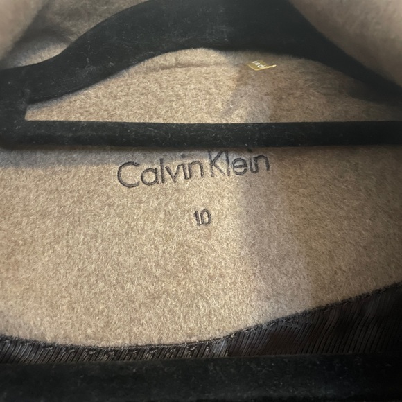 Woman’s Calvin Klein Long Camel Coat - Picture 3 of 6